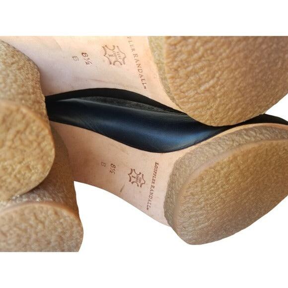 Wool + Leather Boots by Loeffler Randall Platform Round Rubber Heel Size 8.5 - Picture 7 of 7